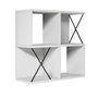Hanah Home Estantería de Pared Extra - Blanco y Negro